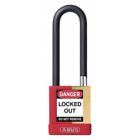 Keyed Padlock, Open, Rectangular Steel Body, Hardened Steel Shackle, 3/4 in W MPN:20086