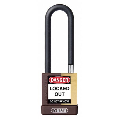 Keyed Padlock, Open, Rectangular Steel Body, Hardened Steel Shackle, 3/4 in W MPN:20090
