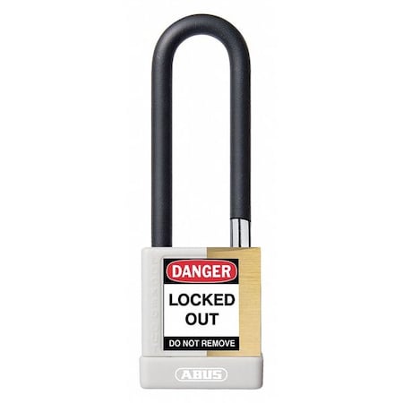 Keyed Padlock, Open, Rectangular Steel Body, Hardened Steel Shackle, 3/4 in W MPN:20096