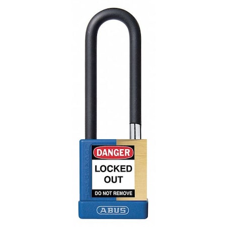 Keyed Padlock, Open, Rectangular Steel Body, Hardened Steel Shackle, 3/4 in W MPN:20098