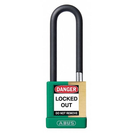 Keyed Padlock, Open, Rectangular Steel Body, Hardened Steel Shackle, 3/4 in W MPN:20099