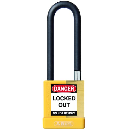 Keyed Padlock, Open, Rectangular Steel Body, Hardened Steel Shackle, 3/4 in W MPN:20100