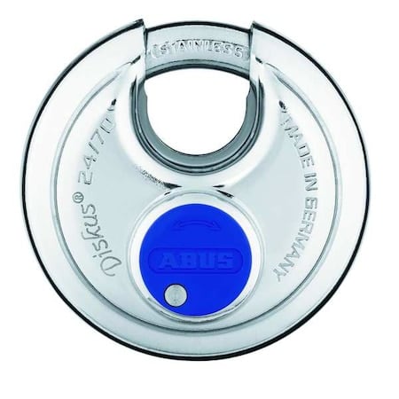 Padlock, Keyed Alike, Partially Hidden Shackle, Disc Stainless Steel Body, Stainless Steel Shackle MPN:24IB/70 KA
