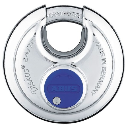 Padlock, Keyed Different, Partially Hidden Shackle, Disc Stainless Steel Body, 3/4 in W MPN:24IB/70 MK KD