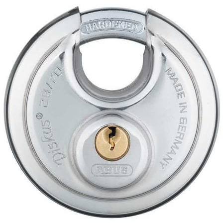 Padlocks, Keyed Alike, Partially Hidden Shackle, Disc Stainless Steel Body, Steel Shackle, 3/4 in W MPN:28/70 KAx2
