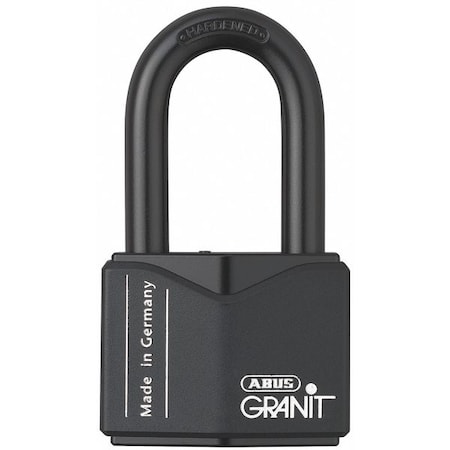 Padlock, Keyed Different, Long Shackle, Square Hardened Steel Body, Hardened Steel Shackle MPN:37HB/55 KD