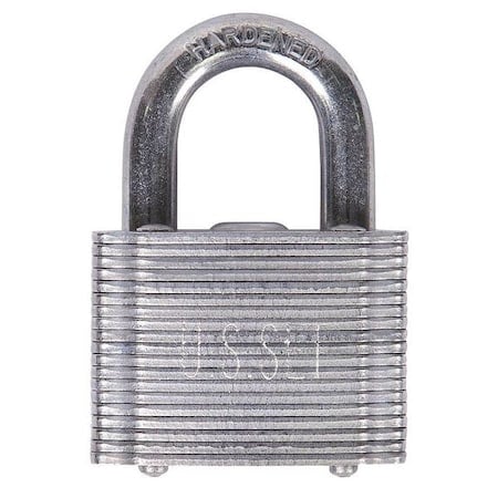 Padlock, Keyed Different, Standard Shackle, Square Steel Body, Steel Shackle, 13/16 in W MPN:41USG/45 KD