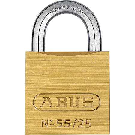 Solid Brass Padlock Keyed Alike, Keyed Alike, Standard Shackle, Hardened Steel Shackle MPN:55036