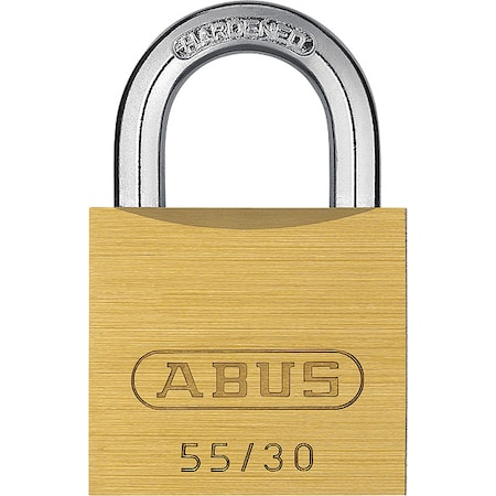 Solid Brass Padlock Keyed Alike, Keyed Different, Standard Shackle, Hardened Steel Shackle MPN:55411
