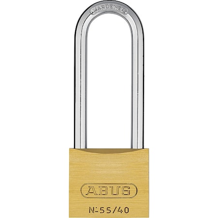 Solid Brass Padlock Keyed Alike, Keyed Alike, Long Shackle, Hardened Steel Shackle MPN:55726