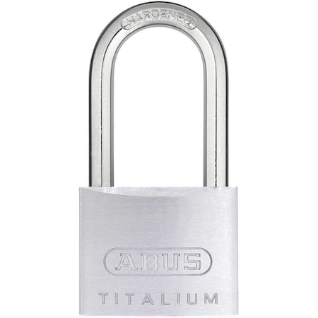 Padlock, Keyed Different, Long Shackle, Square Aluminum Body, Steel Shackle, 7/8 in W MPN:64TI/40HB-40 KD