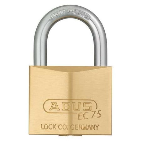 Padlock, Keyed Different, Standard Shackle, Square Brass Body, Steel Shackle, 27/32 in W MPN:75/40 KD