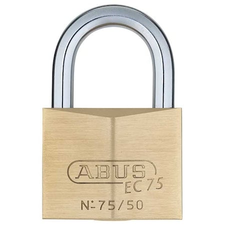 Padlock, Keyed Alike, Standard Shackle, Square Brass Body, Steel Shackle, 13/32 in W MPN:75/50 KA