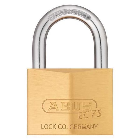Padlock, Keyed Different, Standard Shackle, Square Brass Body, Steel Shackle, 15/16 in W MPN:75/60 KD