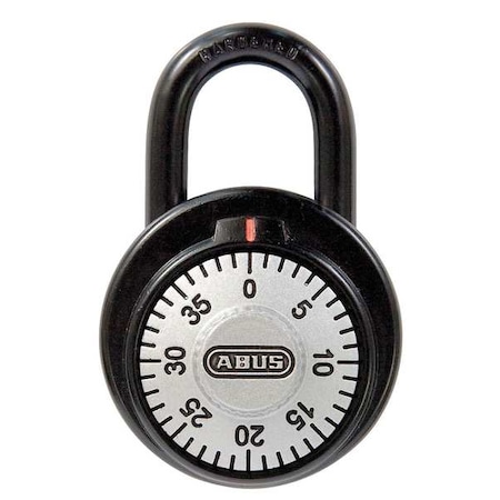 Combination Padlock, Front, Black/Silver MPN:78/50