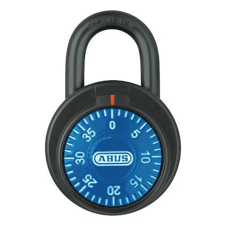 Combination Padlock, Front, Black/Silver MPN:78/50 Blue