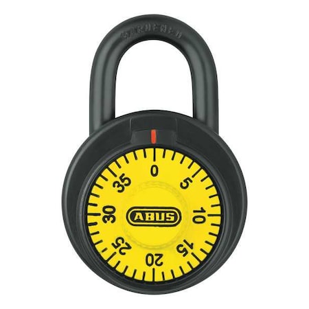 Combination Padlock, Front, Yellow MPN:78/50 KC Yellow
