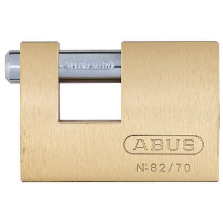 Padlock, Keyed Alike, Shutter Shackle, Brass Body, Steel Shackle, 7/8 in W MPN:82/70 KA