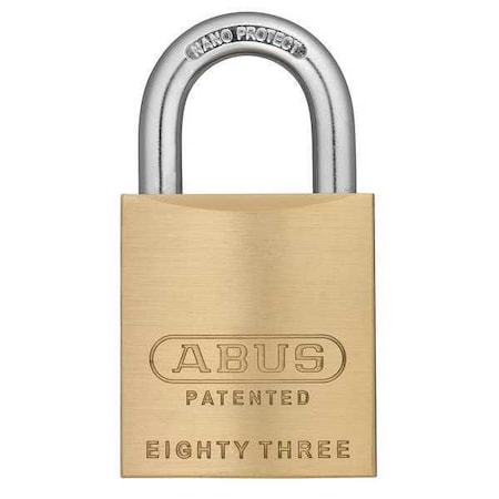 Padlock, Keyed Different, Standard Shackle, Square Brass Body, Steel Shackle, 15/16 in W MPN:83/45 RK KD-700
