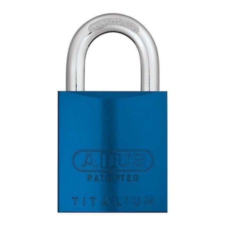 Padlock, Coreless, Long Shackle, Rectangular Aluminum Body, Steel Shackle, 1 in W MPN:83AL-IC/40 Blue