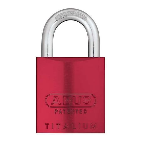 Padlock, Coreless, Long Shackle, Rectangular Aluminum Body, Steel Shackle, 1 in W MPN:83AL-IC/40 Red
