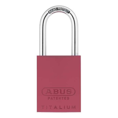 Padlock, Keyed Different, Long Shackle, Rectangular Aluminum Body, Steel Shackle, 1 in W MPN:83AL/40 (200) KD Red
