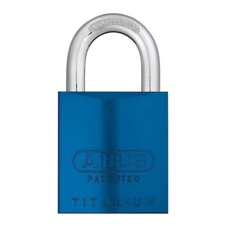 Padlock, Keyed Different, Standard Shackle, Rectangular Aluminum Body, Steel Shackle, 1 in W MPN:83AL/45 (200) KD Blue