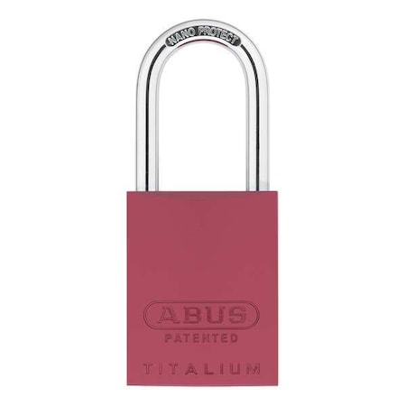 Padlock, Keyed Alike, Standard Shackle, Rectangular Aluminum Body, Steel Shackle, 1 in W MPN:83AL/45 (300) KA Red