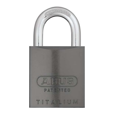 Padlock, Keyed Alike, Standard Shackle, Rectangular Aluminum Body, Hardened Steel Shackle, 15/16