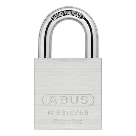 Padlock, Coreless, Standard Shackle, Rectangular Brass Body, Steel Shackle, 1 in W MPN:83IC/50