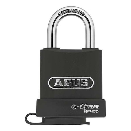Padlock, Coreless, Standard Shackle, Rectangular Hardened Steel Body, Steel Shackle, 1 in W MPN:83WP-IC/53