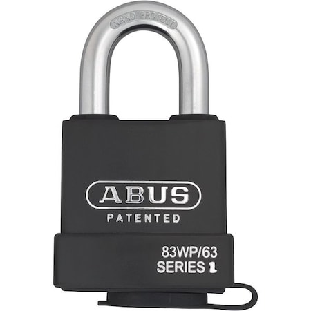 Padlock, Keyed Alike, Standard Shackle, Rectangular Hardened Steel Body, Steel Shackle, 7/8 in W MPN:83WP/63 KA