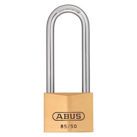 Padlock, Master Keyed, Long Shackle, Rectangular Brass Body, Steel Shackle, 1 3/16 in W MPN:85HB/50 MK KD