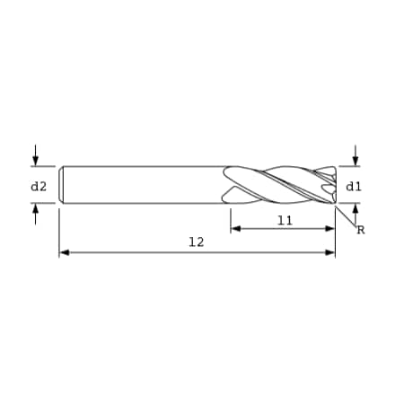 SC Endmill, 4FL, BRT, 5/8