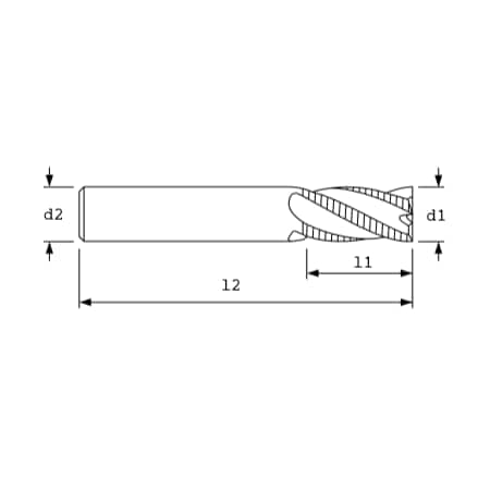 SC Endmill, 4FL, BRT, 5/8