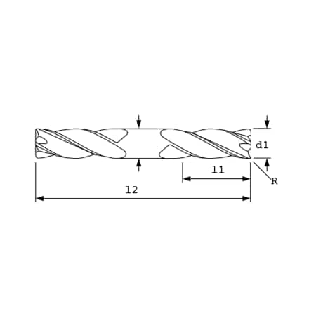 End Mill, STD, D/RD, 45Hx, 5F, 5/16