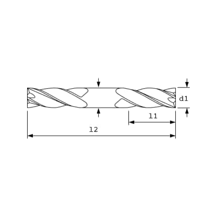 End Mill, SD, DSQ, 45Hx, 5FL, 5/16