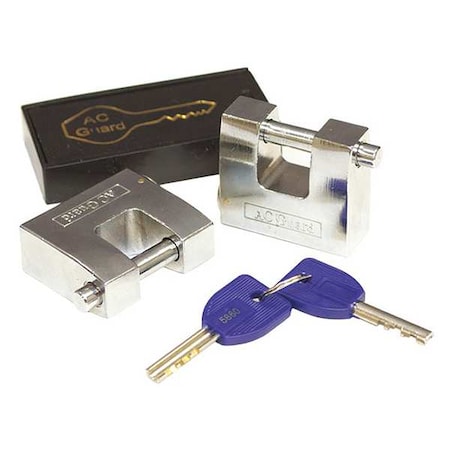 Padlock, Keyed Alike, Shutter Shackle, Steel Body, 2 in W, 2 PK MPN:ACL