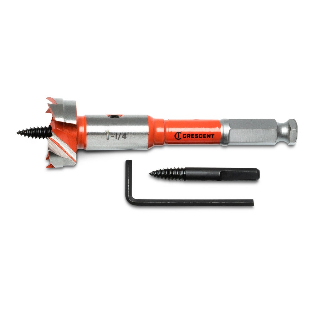 Self-Feed Drill Bits; Drill Bit Size: 1.25in; Shank Diameter: 0.4375; Shank Size: 7.0000in; Entrance for Pipe and Rigid Conduit: 0.4375in; Entrance for Tubing: 0.4375in; Shank Type: Hex MPN:CDSF-549