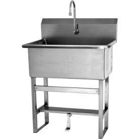 Sani-Lav® 531F1 Floor Mount Scrub Sink With Single Foot Pedal Valve 531F1