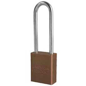 American Lock® No. A1167BRN Solid Aluminum Rectangular Padlock - Brown A1167BRN - Pkg Qty 24