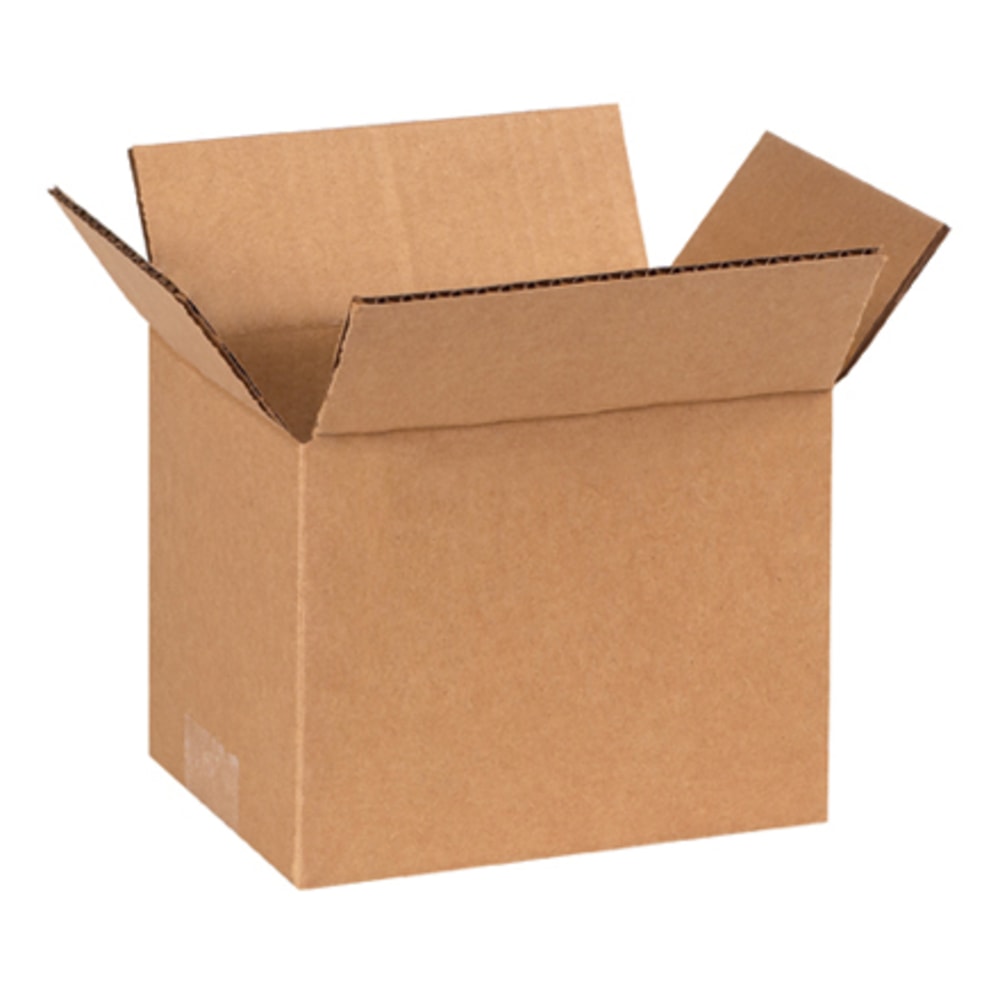 Partners Brand Corrugated Boxes, 7in x 6in x 6in, Kraft, Pack Of 25 MPN:766