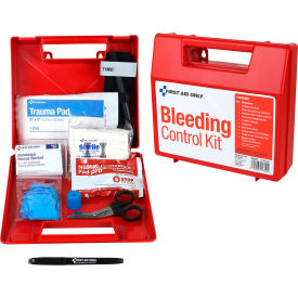 First Aid Only® Standard Bleeding Control Wall Station Single Kit Up to 24 Persons 91310