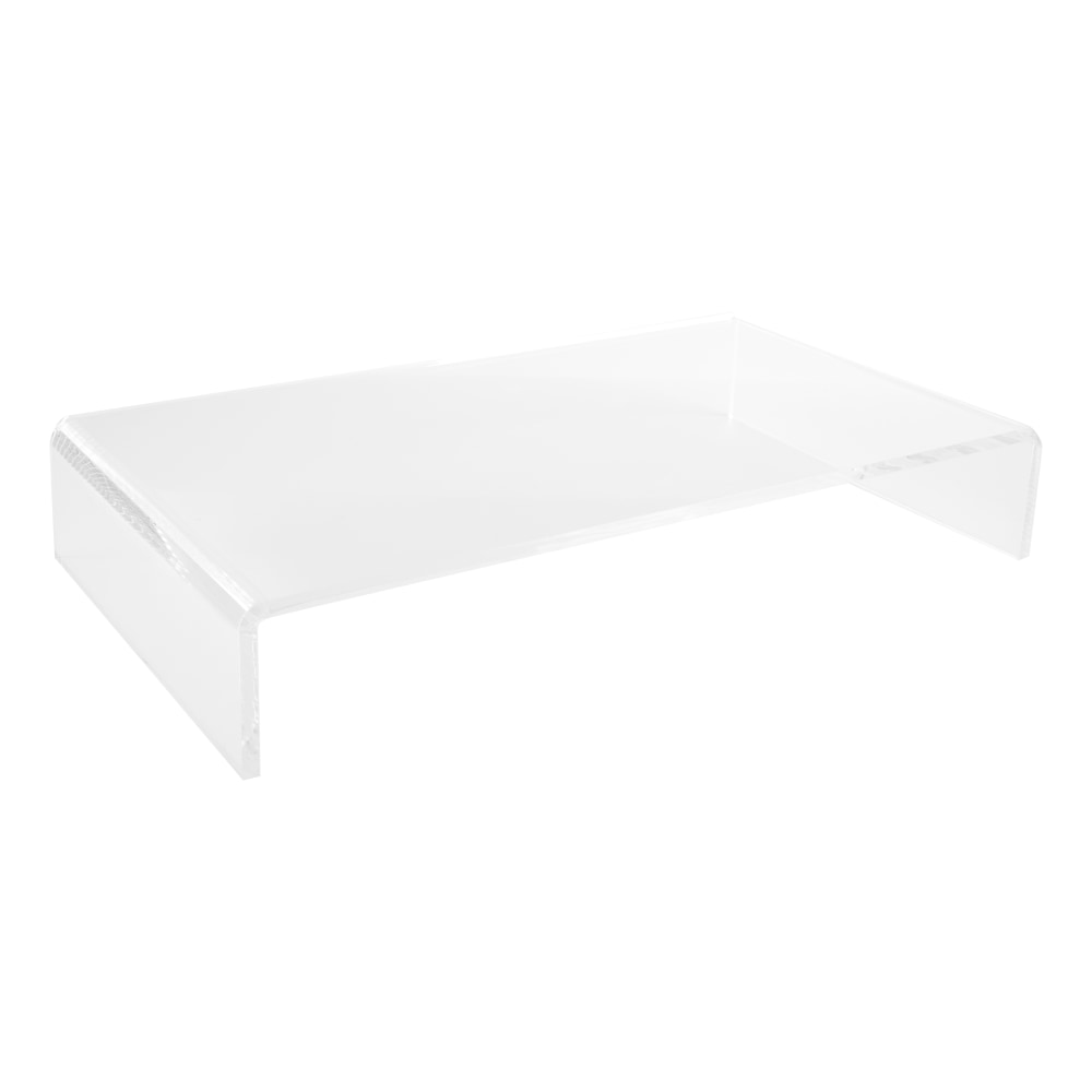 Realspace Vayla Acrylic Monitor Stand, 3-5/8inH x 21-5/8inW x 11-3/4inD, Clear (Min Order Qty 3) MPN:ODUS2302