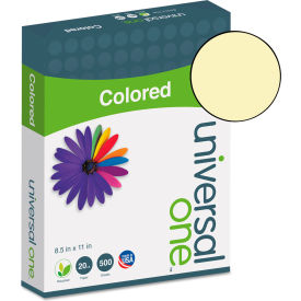 Colored Paper - Universal UNV11201 - Canary - 8-1/2 x 11 - 20 lb. - 500 Sheets/Ream UNV11201