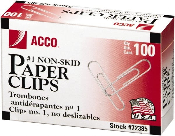 (100) Box, (10) Boxes to a Pack, #1 Paper Clips MPN:ACC72385 - Pkg Qty 100