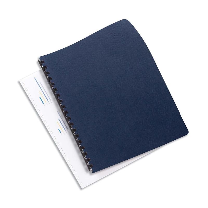 GBC Linenweave Binding Covers, 8 3/4in x 11 1/4in, Navy Blue, Box Of 50 MPN:2001513