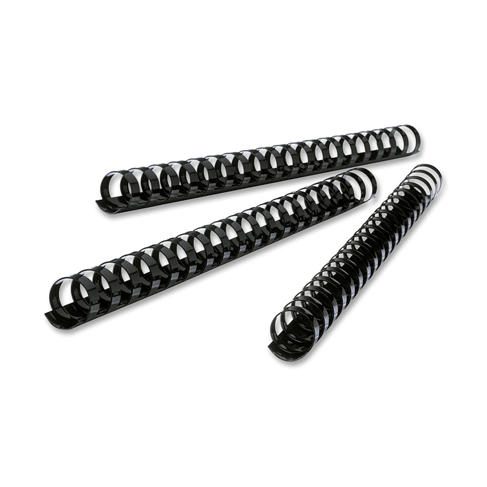 GBC CombBind 19-Ring Binding Spines, 1 1/2in Capacity (320 Sheets), Black, Box Of 100 MPN:4200010