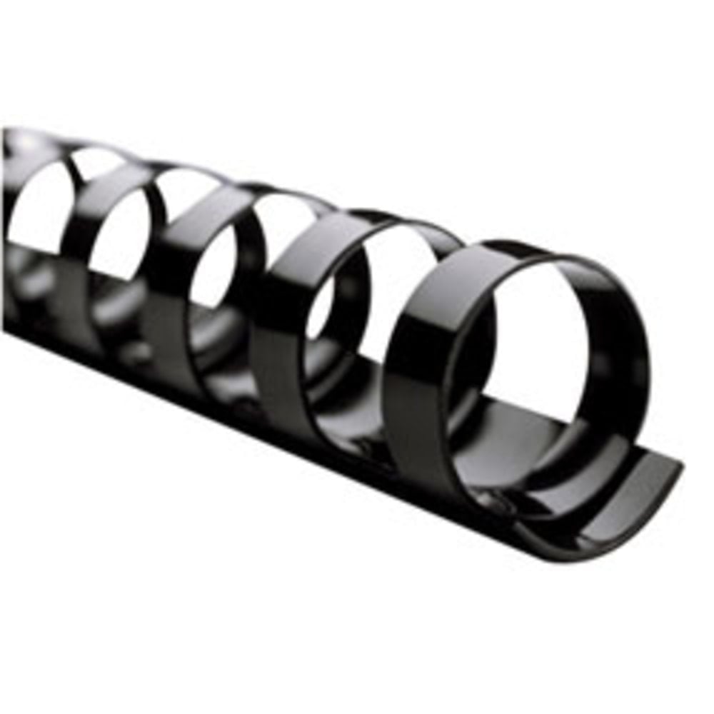 GBC CombBind 19-Ring Binding Spines, 3/8in Capacity (55 Sheets), Black, Box Of 100 MPN:GBC4000044
