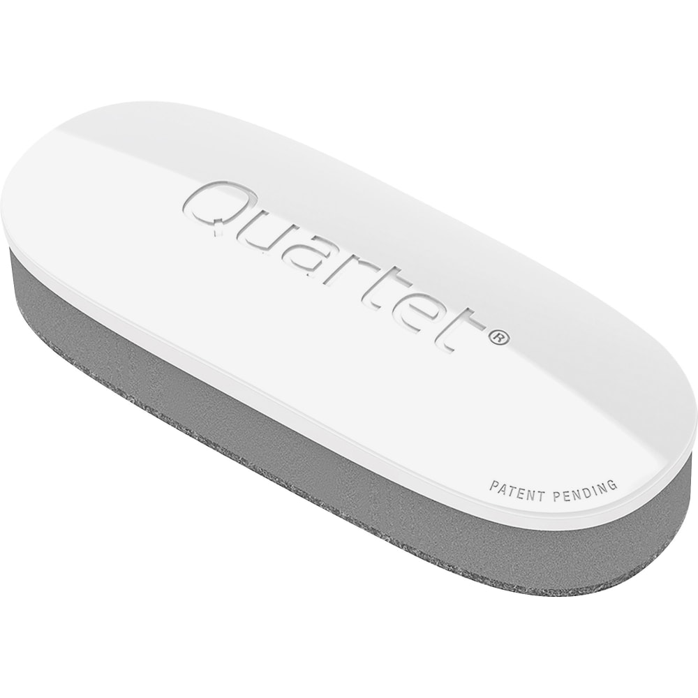 Quartet Dry-Erase Board Eraser, 2in x 5in, White/Silver MPN:DFEB4